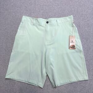 Panama Jack Hybrid Chino Short Mens 34 Mint Green Stretch Quick Drying Easy Care